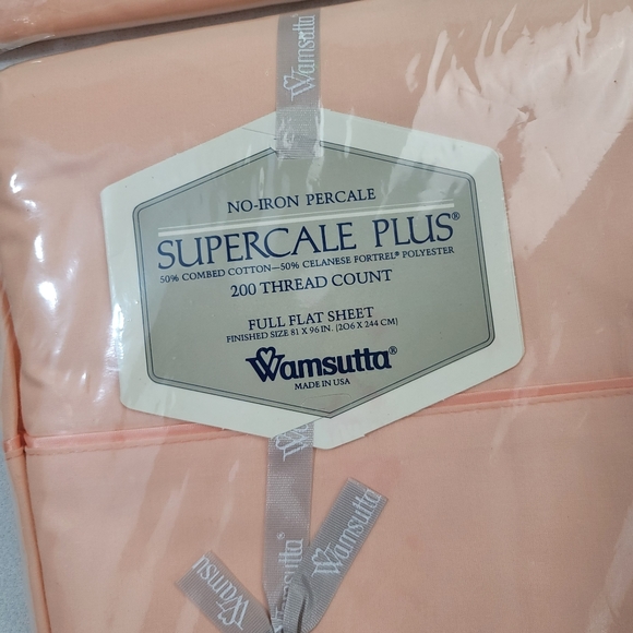 (2) Vtg Wamsutta Supercale Plus Full Flat Sheet - Picture 2 of 12